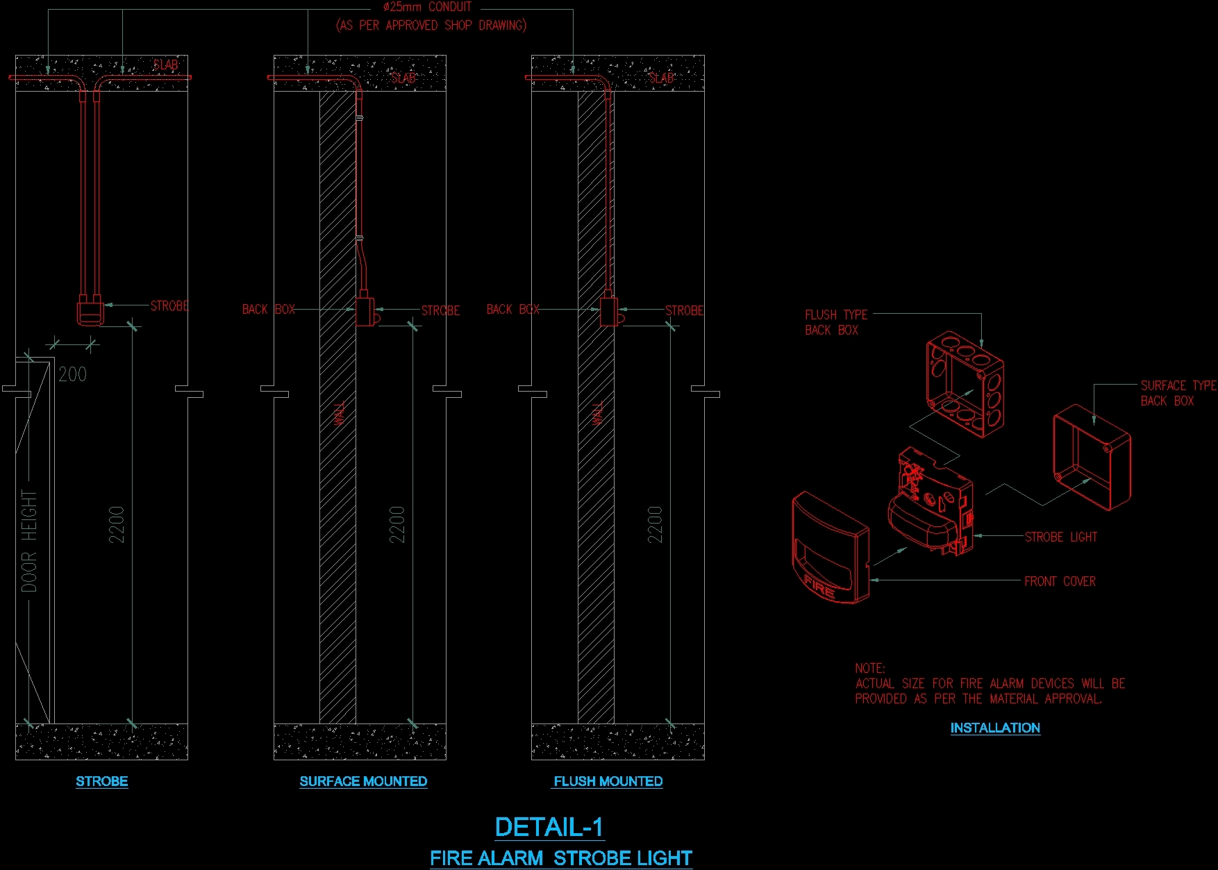Fire Alarm Devices DWG Detail for AutoCAD • Designs CAD