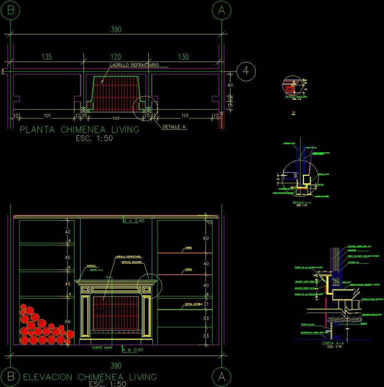Fireplace Stove Construction Details DWG Detail for AutoCAD • Designs CAD