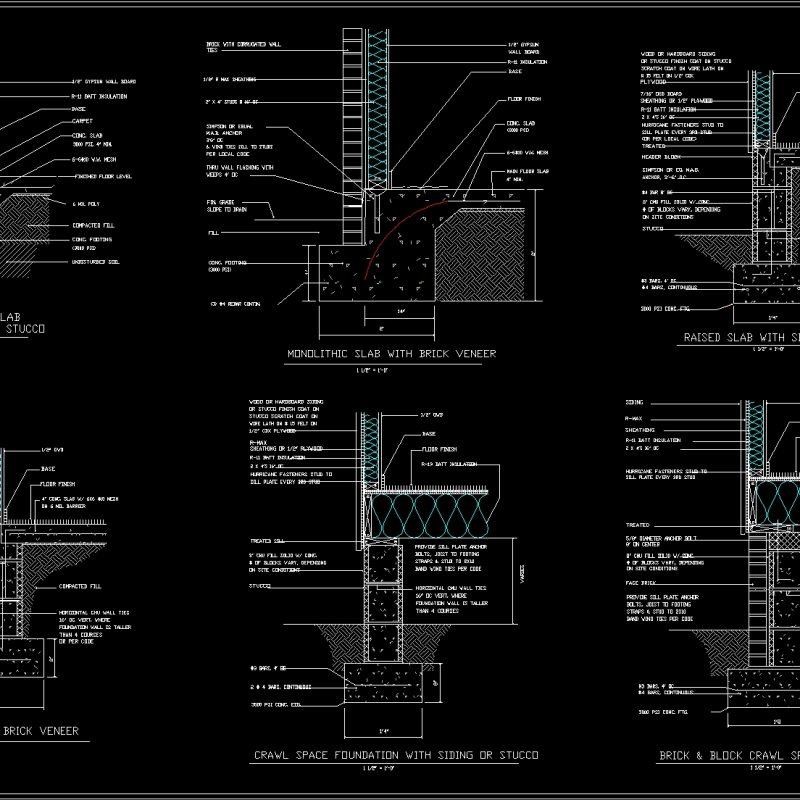 Foundation Details DWG Full Project for AutoCAD • Designs CAD