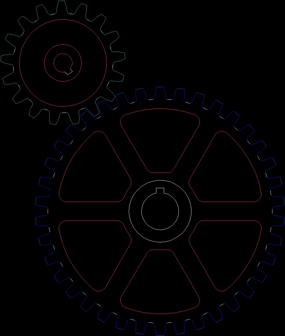 Как сделать gear в autocad