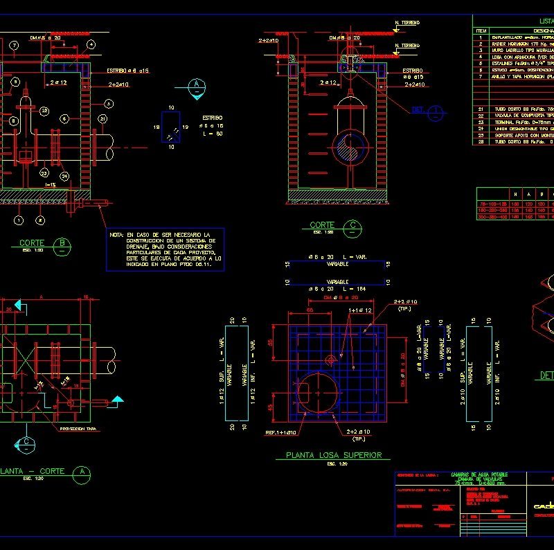 Inspection Chambers, Drinking Water DWG Detail for AutoCAD • Designs CAD