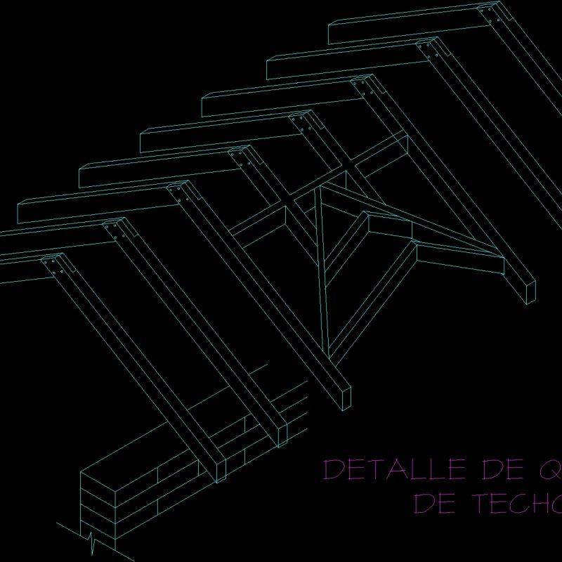 Isometric View Wooden Roof DWG Block For AutoCAD • Designs CAD