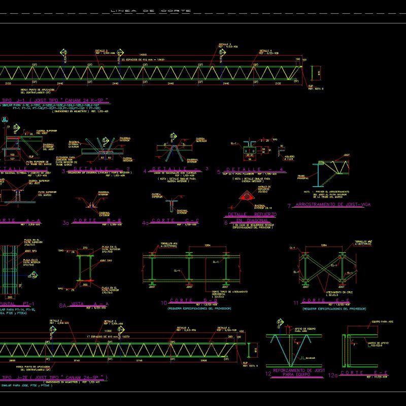 Joist Structure DWG Detail for AutoCAD • Designs CAD