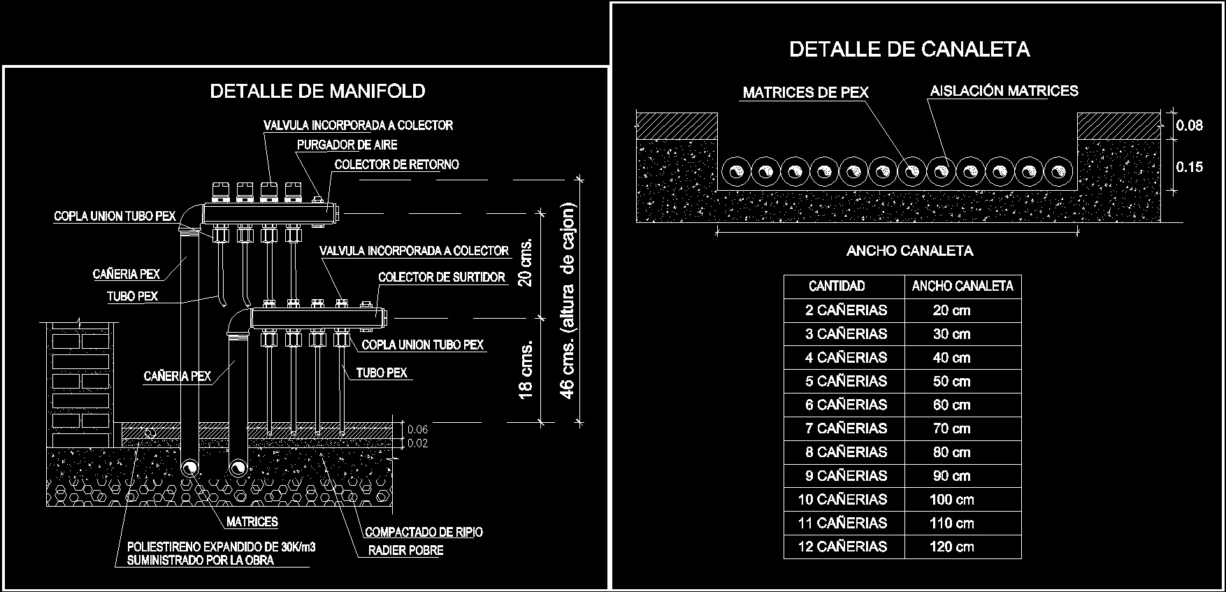  Manifold Detail Radianting Floor DWG Detail for AutoCAD 