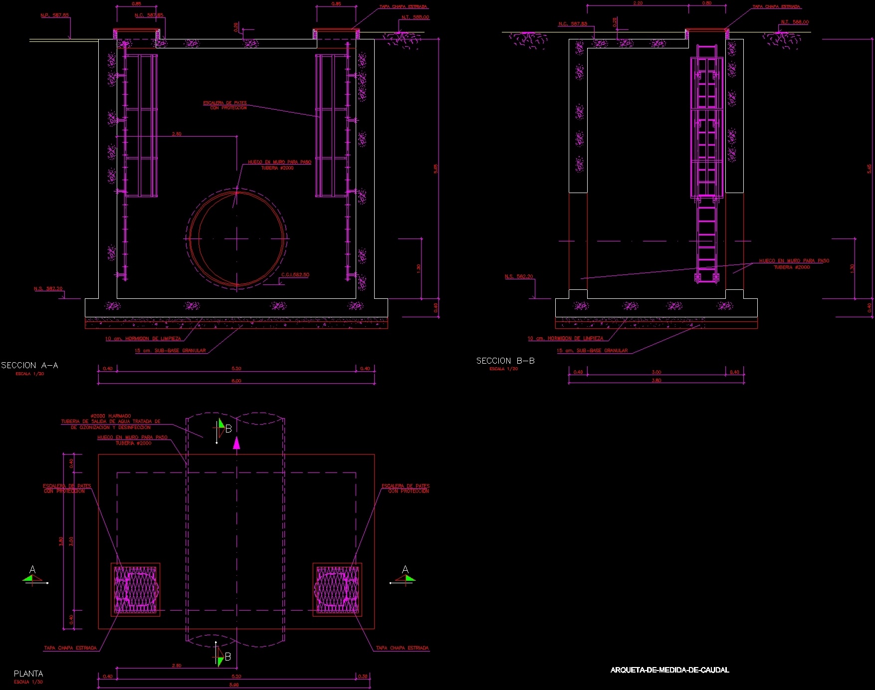 Pit For Flow Meter DWG Detail for AutoCAD • Designs CAD