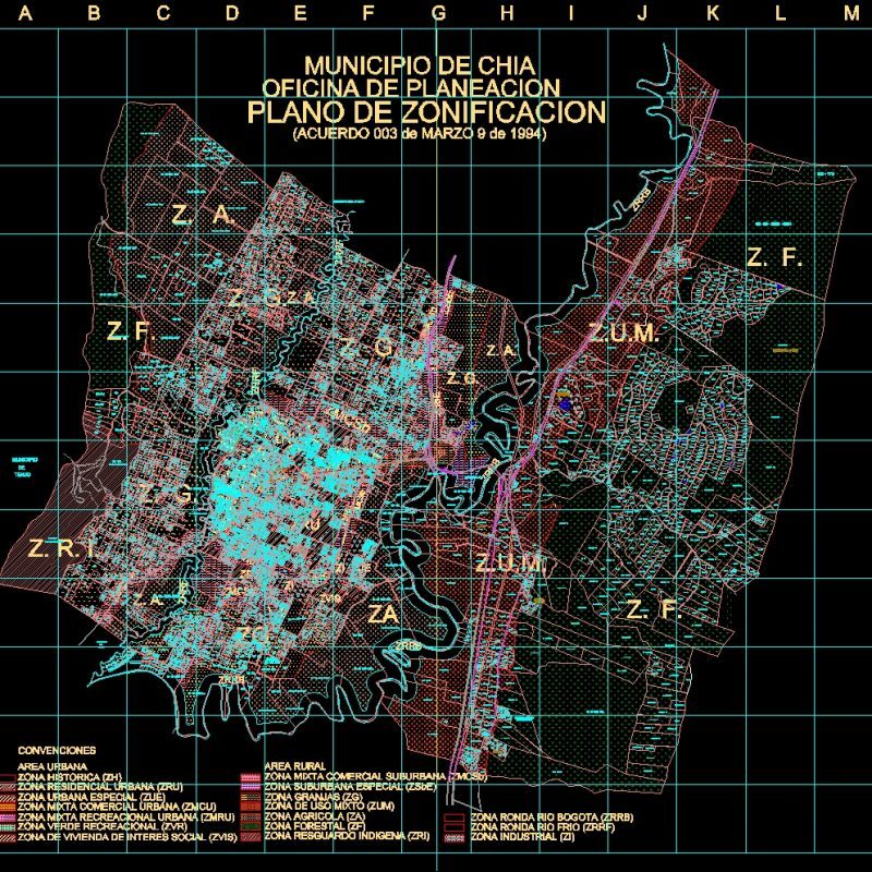 Plane Bogota City Colombia DWG Block for AutoCAD • Designs CAD