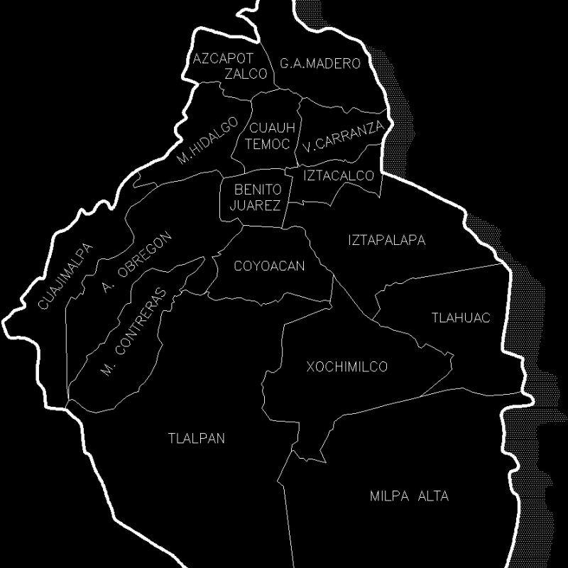Plane Mexico Federal District DWG Block for AutoCAD • Designs CAD