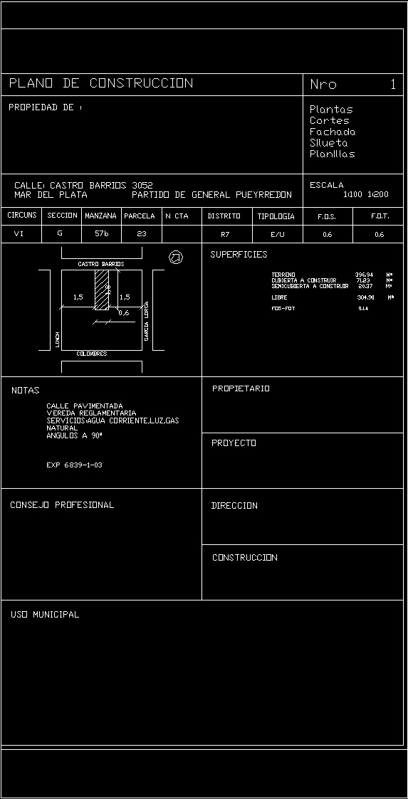 Plano Municipal Caratula Argentina Dwg Plan For Autocad • Designs Cad 9830