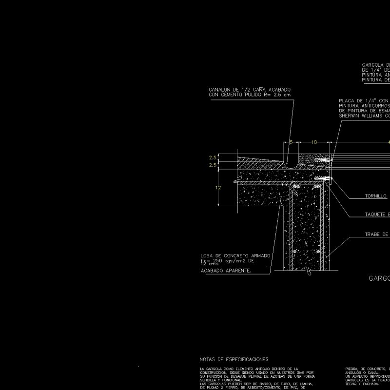 Pluvial Drain - Gargola DWG Block for AutoCAD • Designs CAD