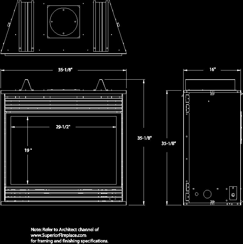 Prefabricated Fireplace Stove DWG Block for AutoCAD • Designs CAD