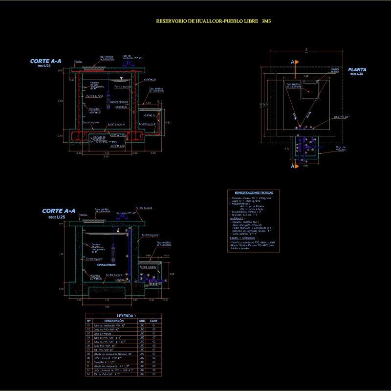 Reservoir 3m3 3D DWG Model for AutoCAD • Designs CAD