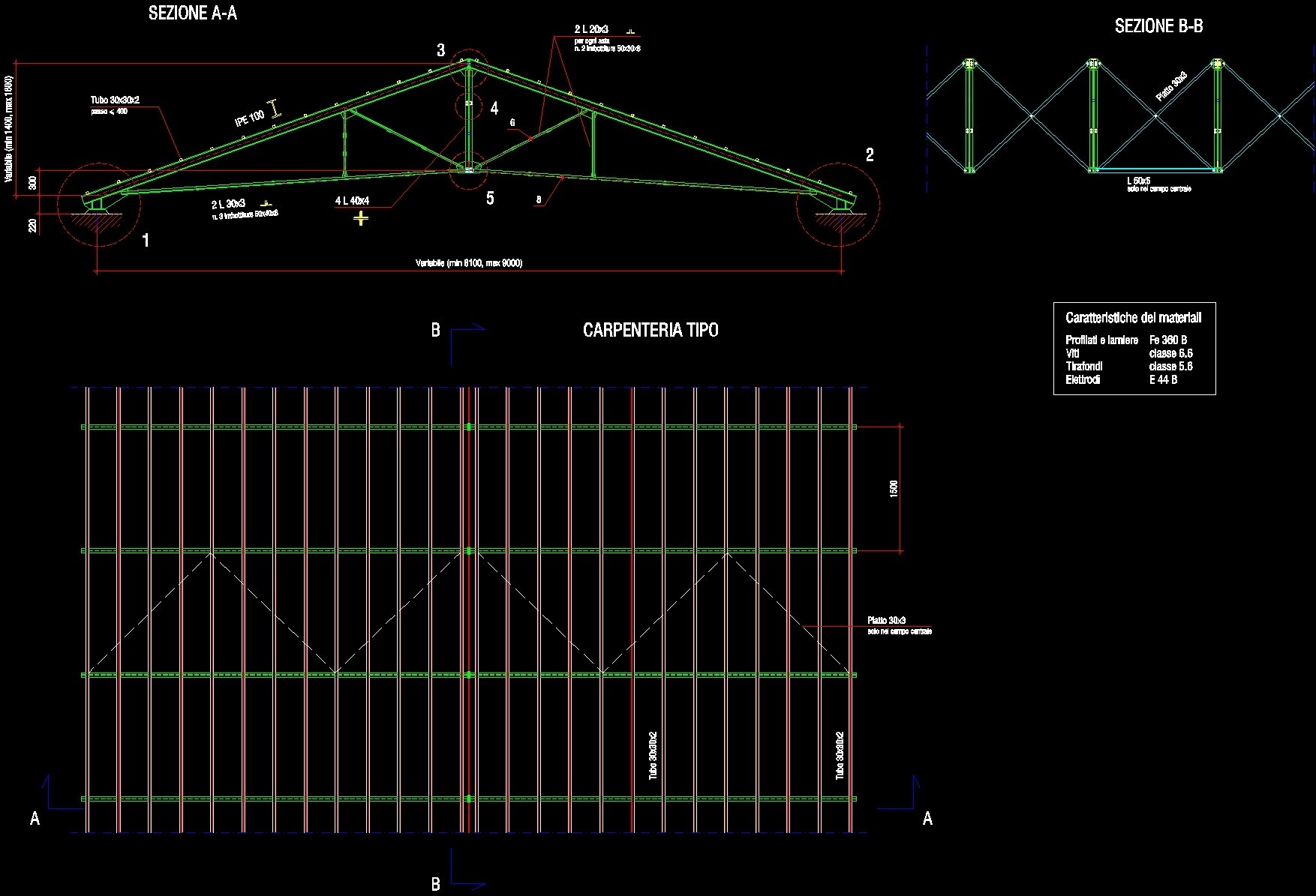 Roof Structure In Metallic Carpentry Dwg Block For Autocad Designs Cad