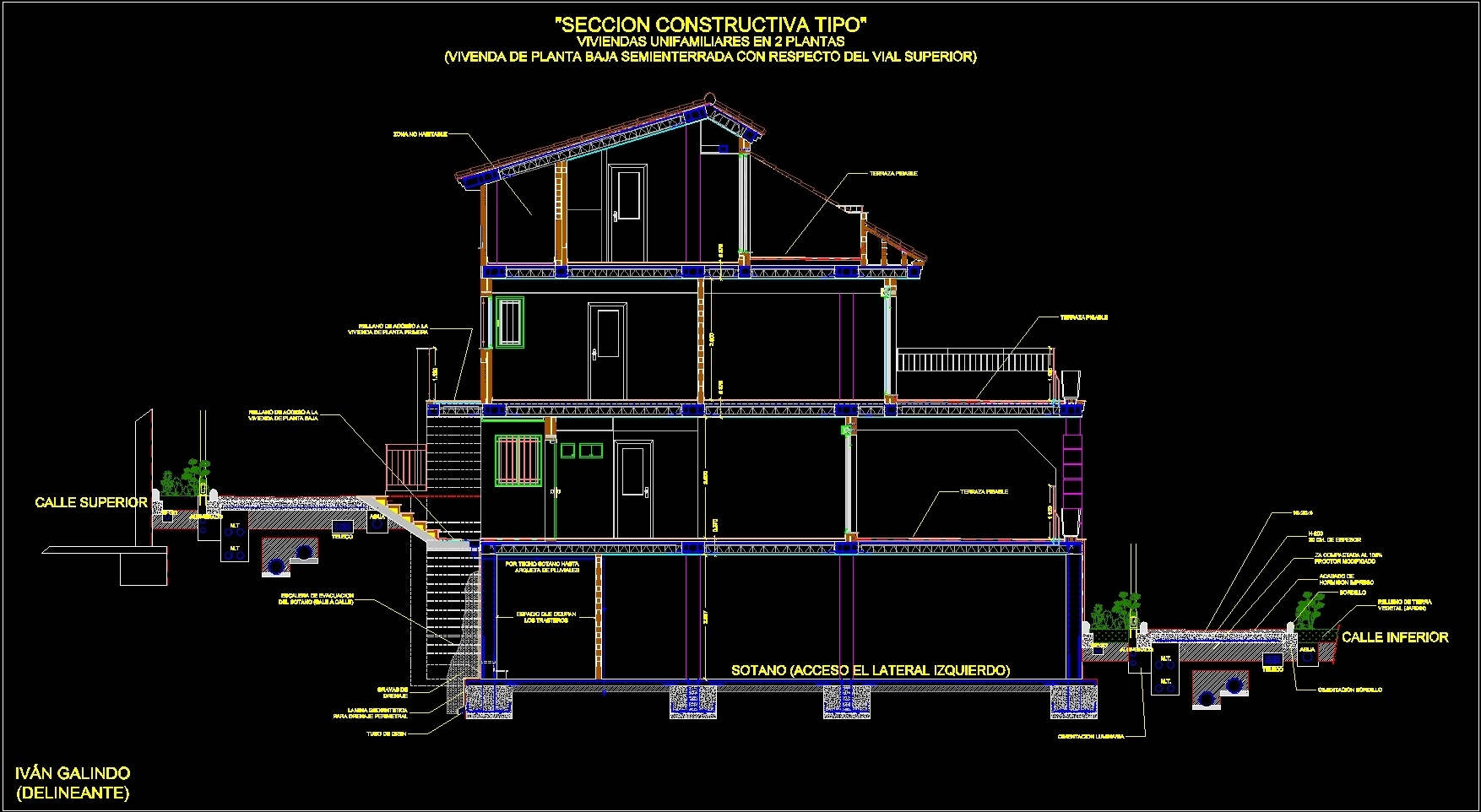 autocad section