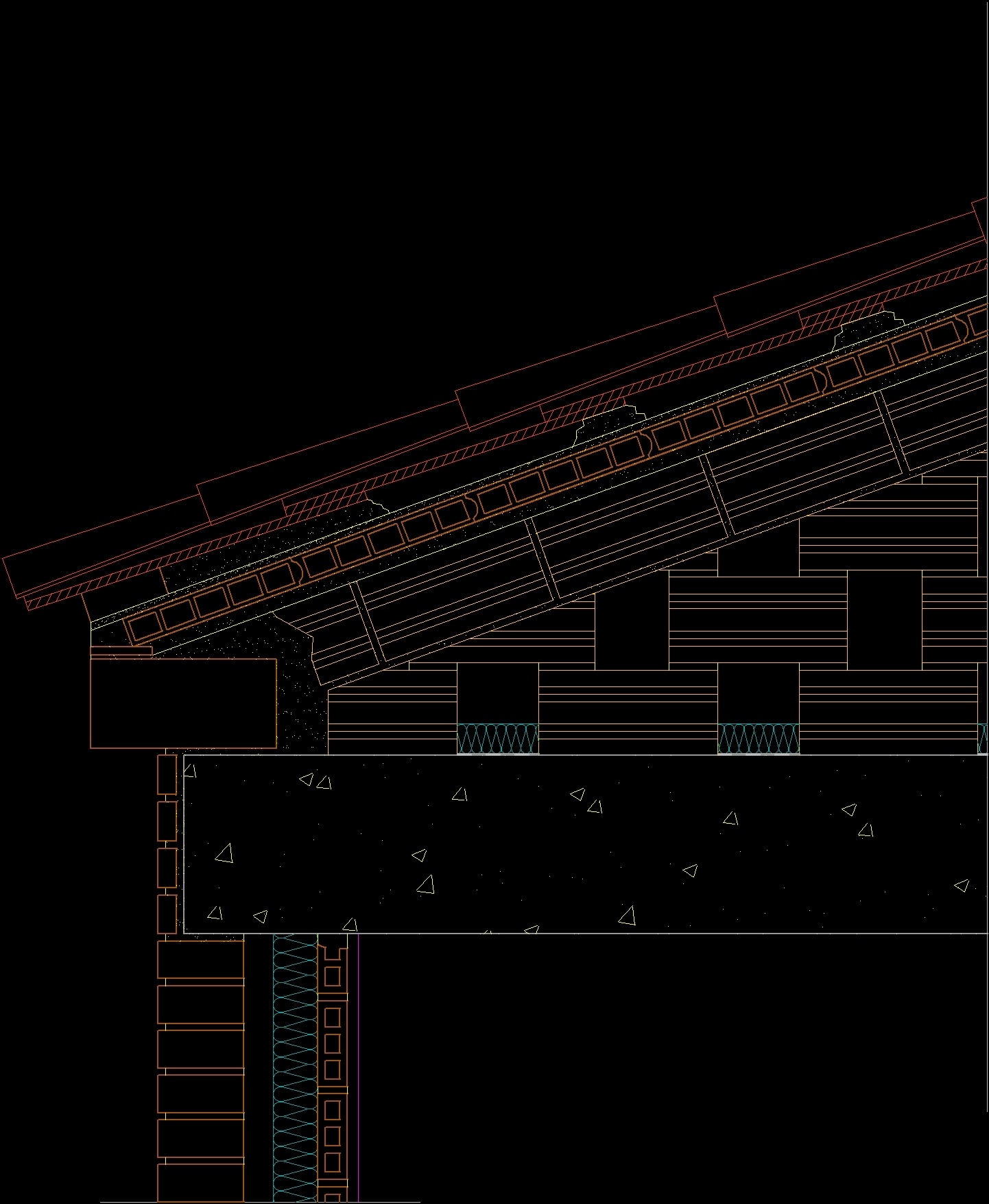 Section Inclined Roof Dwg Section For Autocad Designs Cad