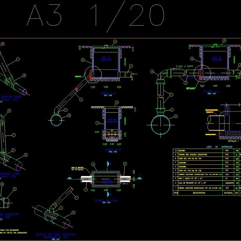 Sewer Connections DWG Detail for AutoCAD • Designs CAD