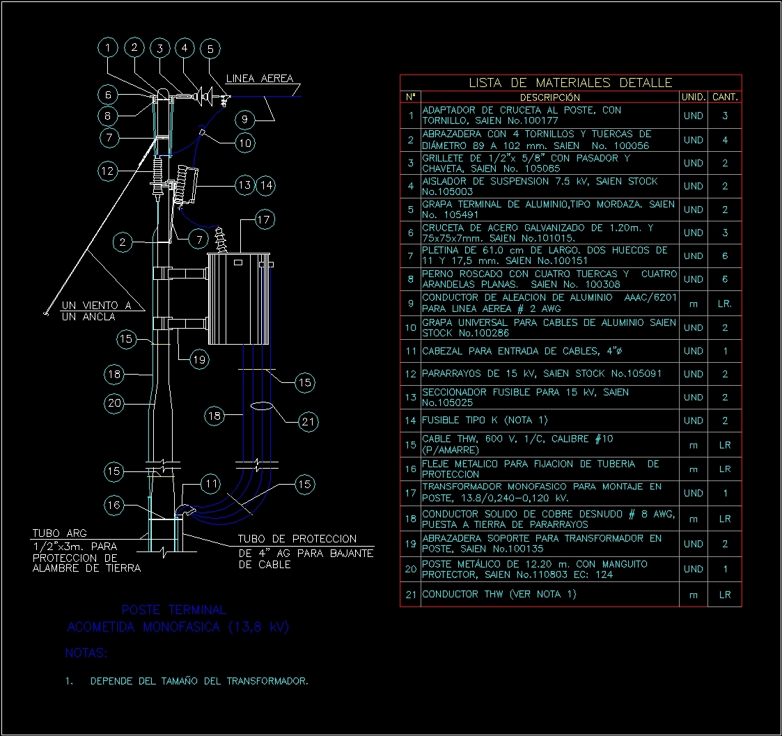Single Phase Transformer Post DWG Block for AutoCAD • Designs CAD