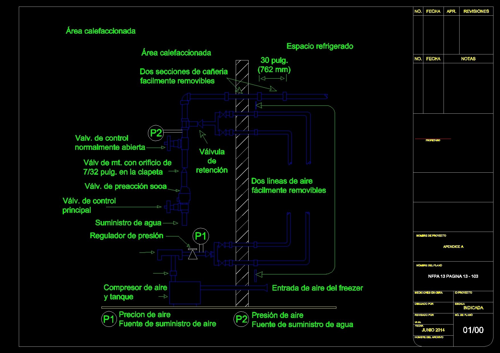 Sprinkler System For A Refrigerated Area DWG Block for AutoCAD • DesignsCAD