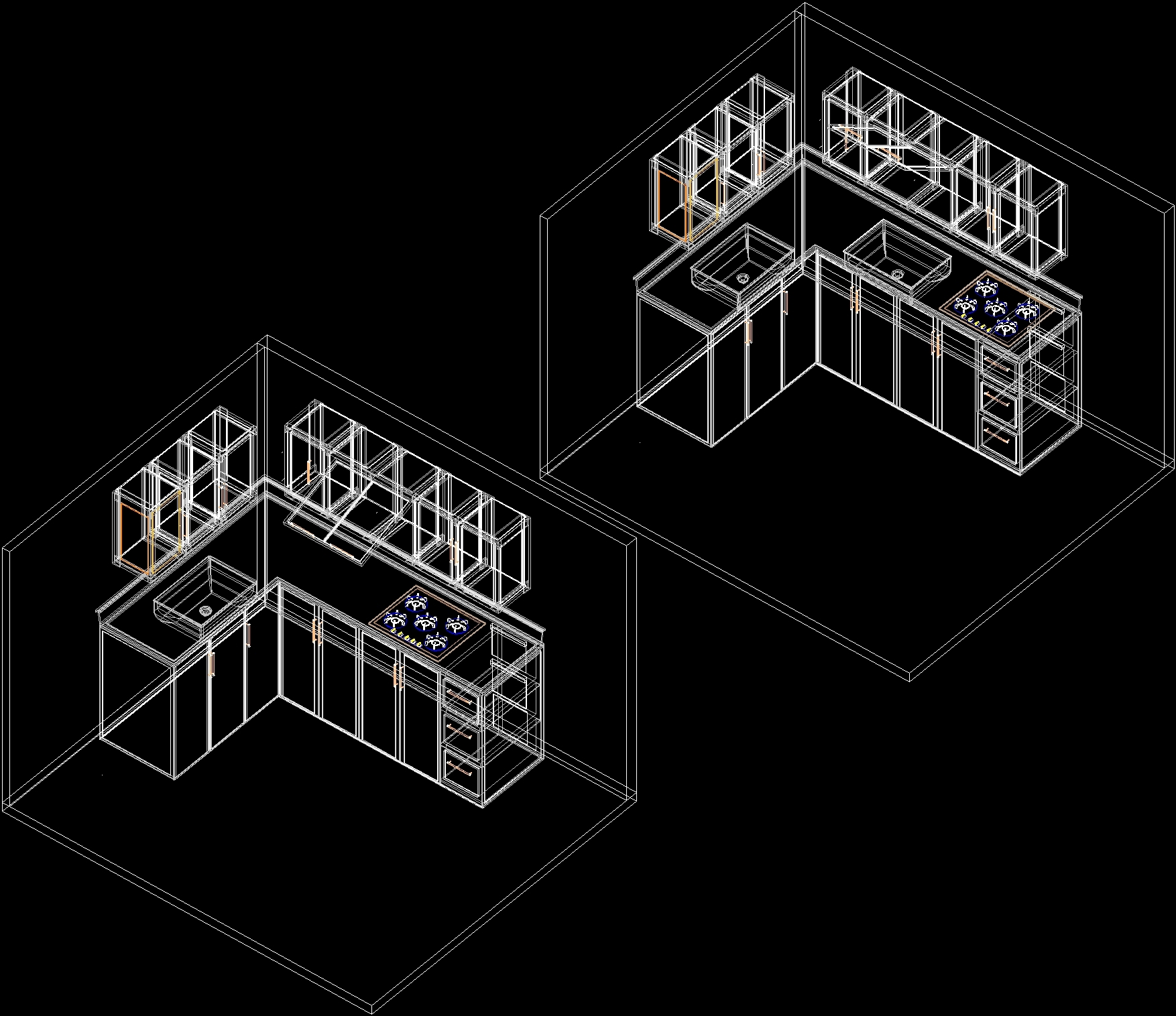 блоки кухонной мебели autocad