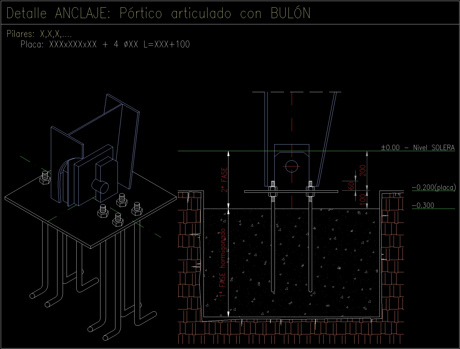 Steel Frame Cad Block