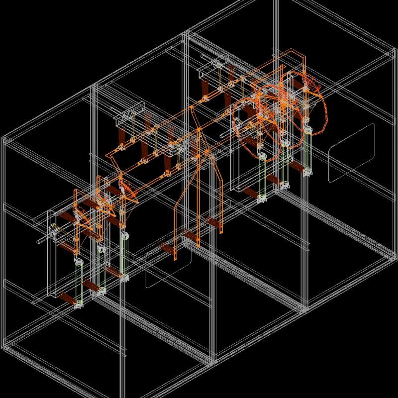 Substation Derived 3D DWG Model for AutoCAD • Designs CAD