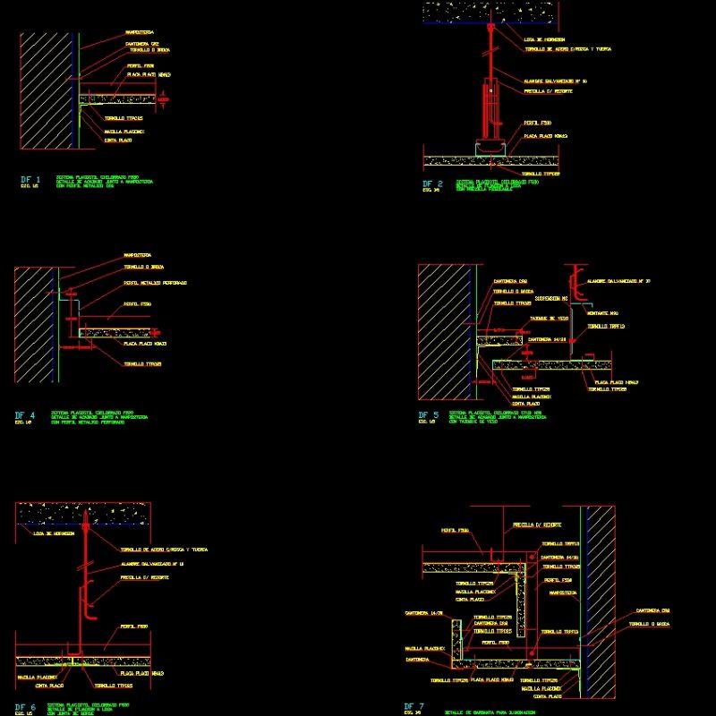 Suspended Ceiling Placo DWG Detail for AutoCAD • Designs CAD