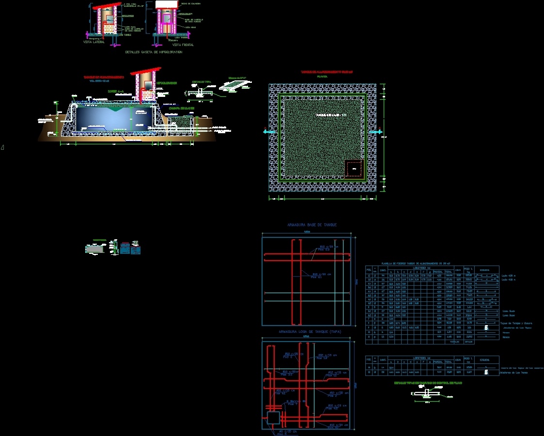 Water Storage Tank Of 20m3 DWG Section for AutoCAD • Designs CAD