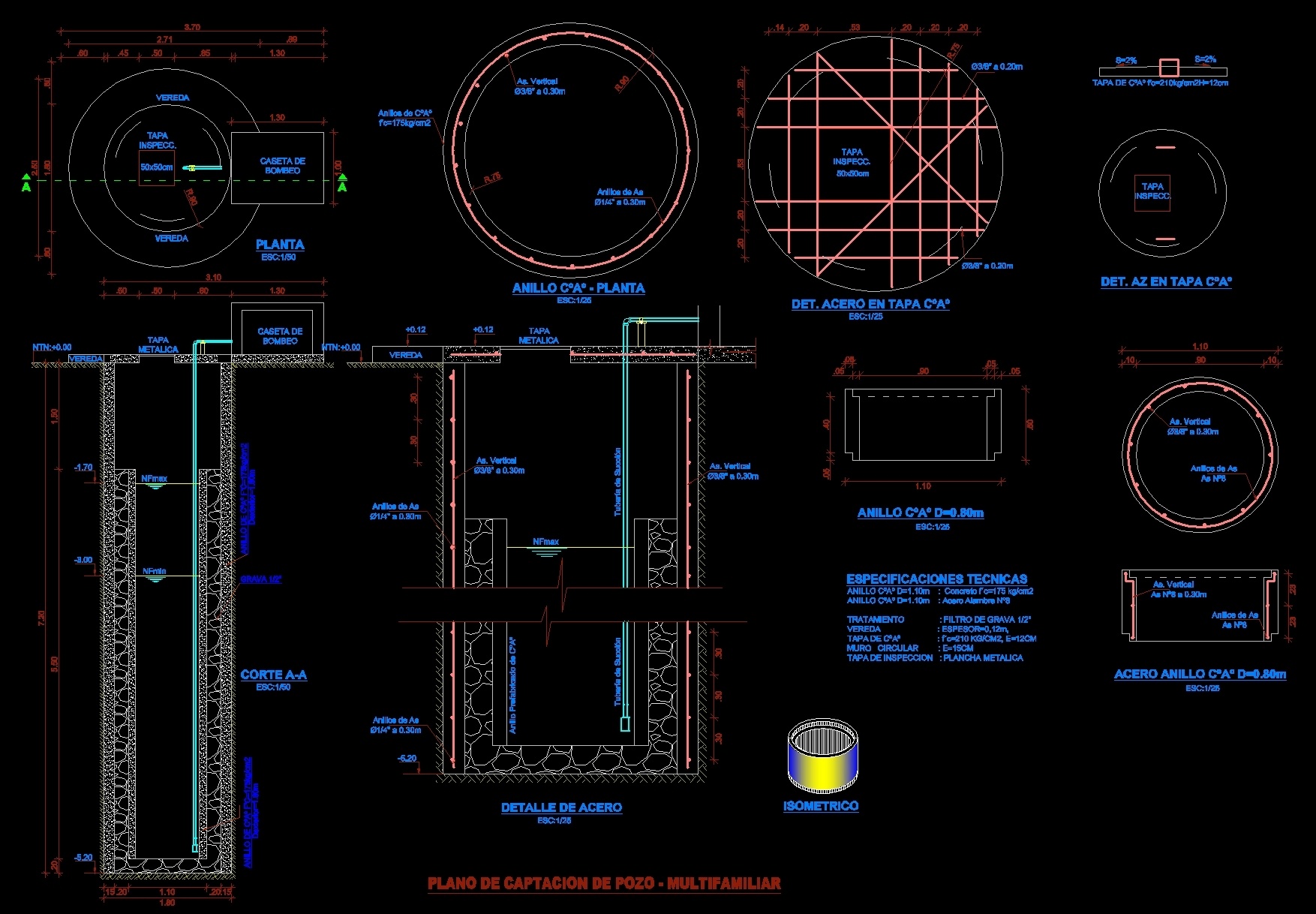 Well Drinking Water Treatment Filter DWG Block for AutoCAD • DesignsCAD