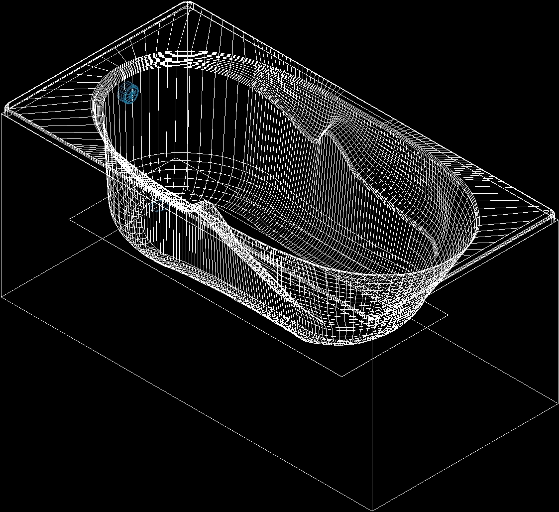 Acrylic Bath Tub Genova 3D DWG Model for AutoCAD • Designs CAD
