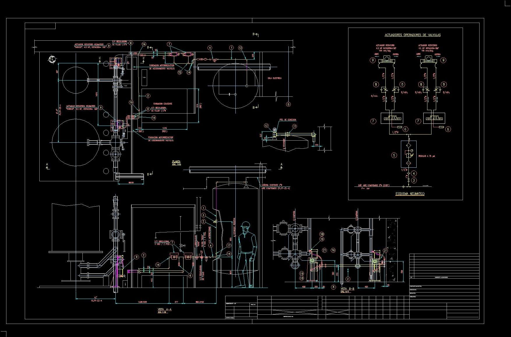 Air Supply Valve Actuator Command DWG Block for AutoCAD • Designs CAD