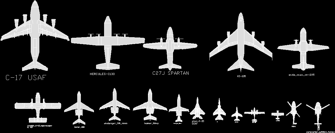 Aircraft 2D DWG Block for AutoCAD • Designs CAD