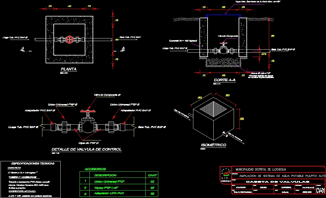 Amplification System Drinking Water DWG Detail for AutoCAD • Designs CAD