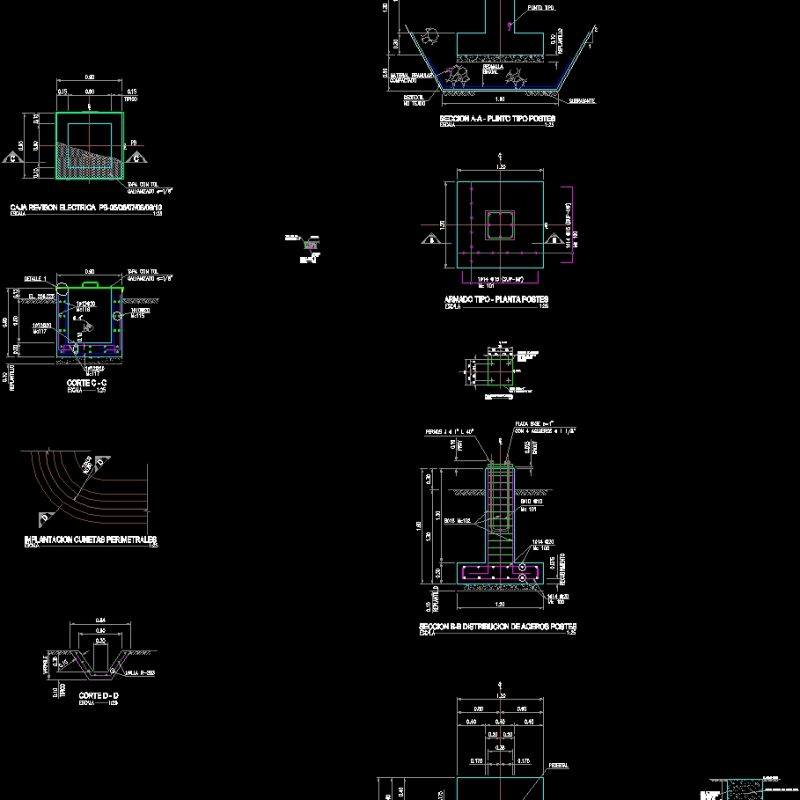 Base For Light Posts DWG Detail for AutoCAD • Designs CAD