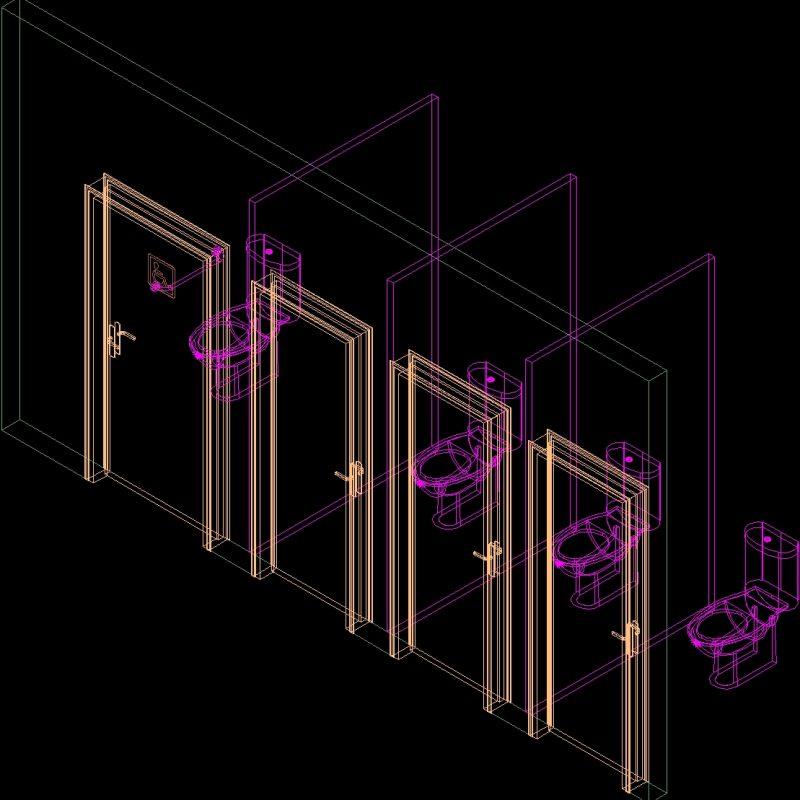 Bath Bathroom 3D DWG Model for AutoCAD • Designs CAD