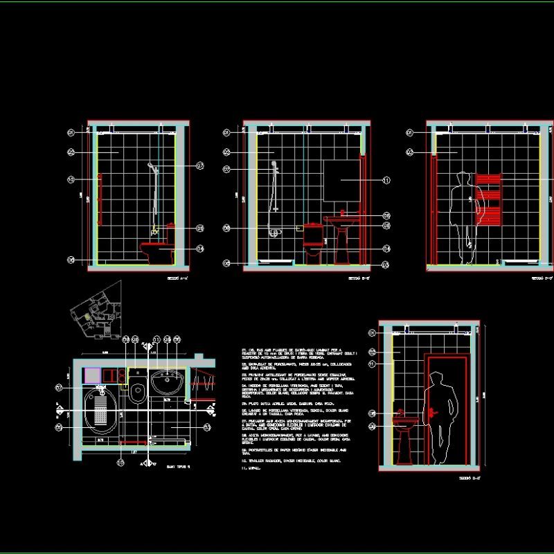 Bathroom Details DWG Section for AutoCAD • Designs CAD