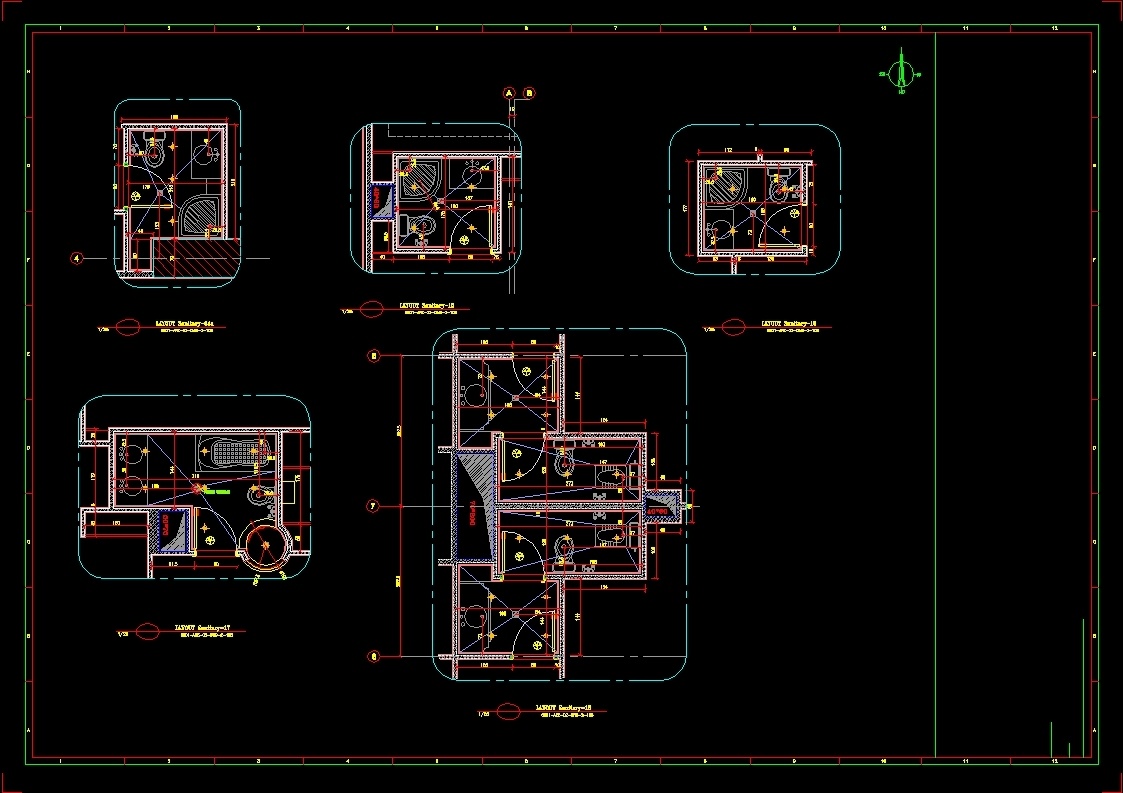 Bathroom Plumbing Project Dwg Full Project For Autocad Designs Cad