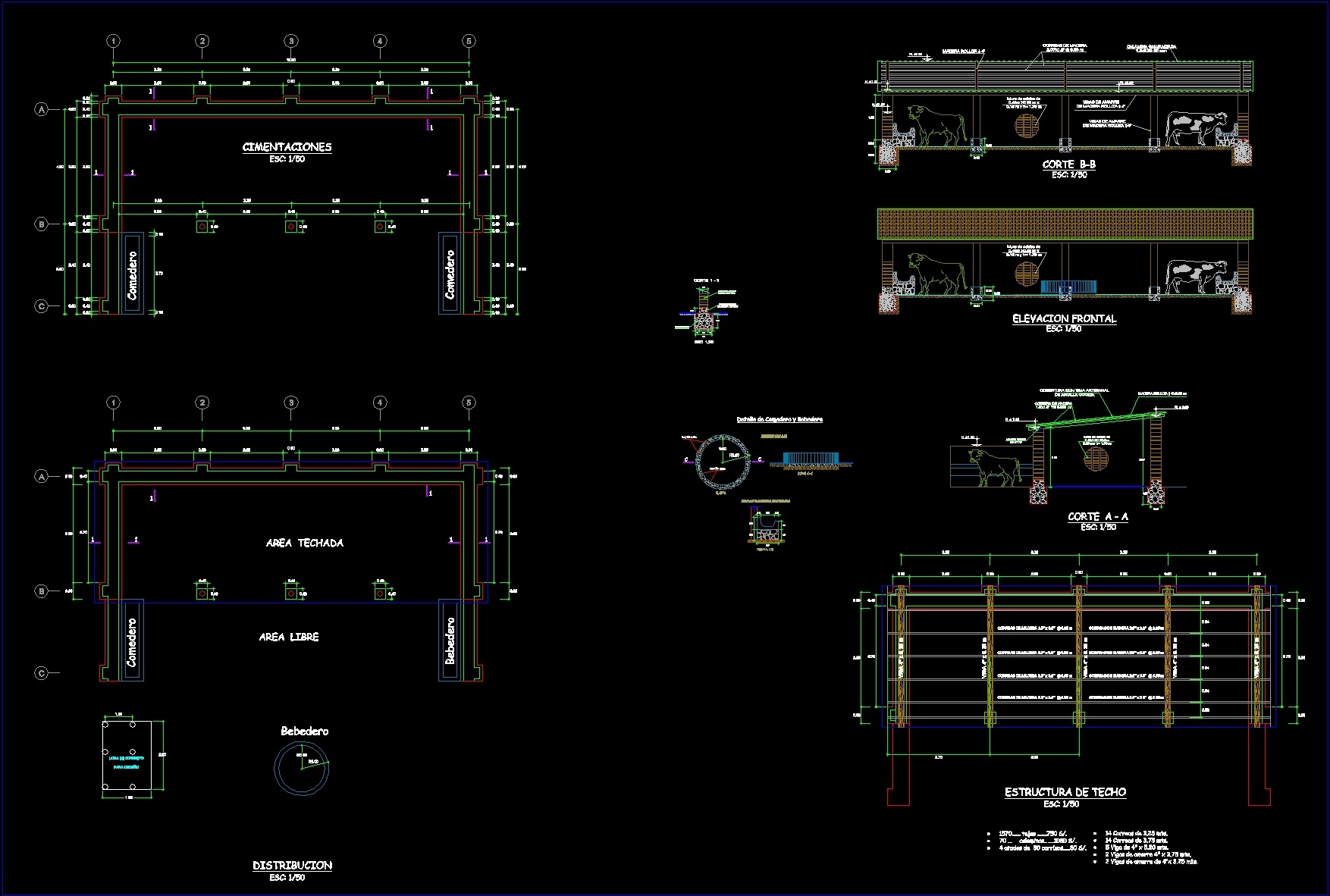 Cattle Shed DWG Plan for AutoCAD â€