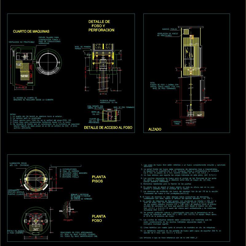 Circular Elevator DWG Detail for AutoCAD • Designs CAD