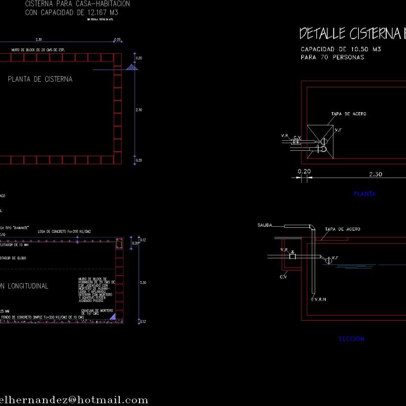 Cistern - 12000 Lts DWG Block for AutoCAD • Designs CAD