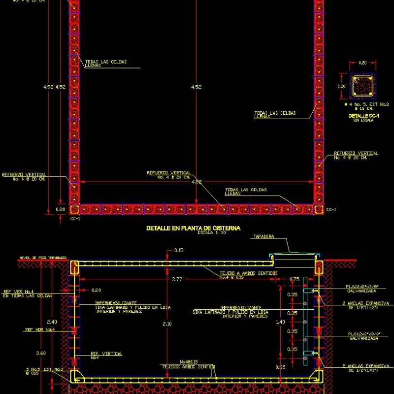 Cistern Details DWG Detail For AutoCAD • Designs CAD