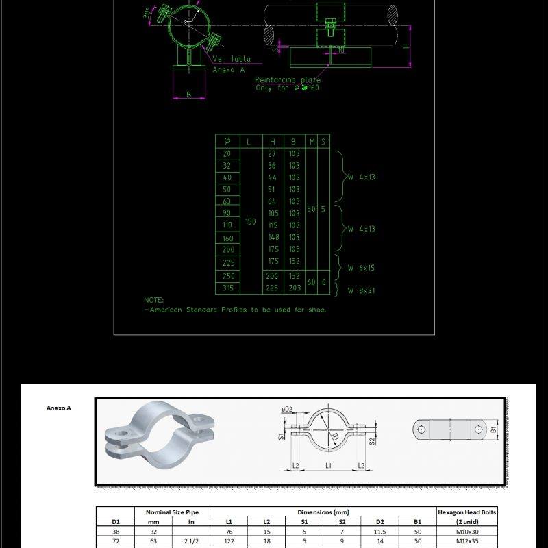 Clamp Pipe Clip DWG Block for AutoCAD • Designs CAD