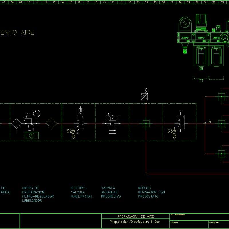 Compressed Air Treatment DWG Block for AutoCAD • Designs CAD