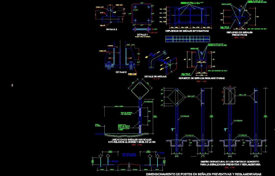 Concrete Posts Dwg Detail For Autocad Designs Cad