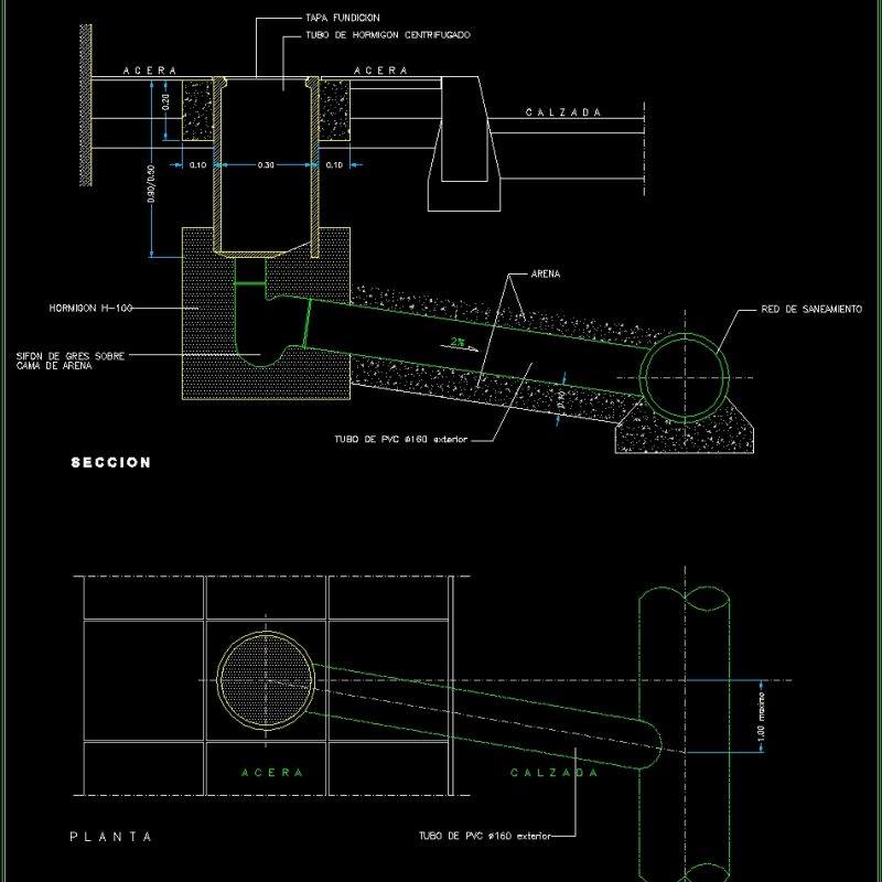 Connection Sewerage DWG Block for AutoCAD • Designs CAD