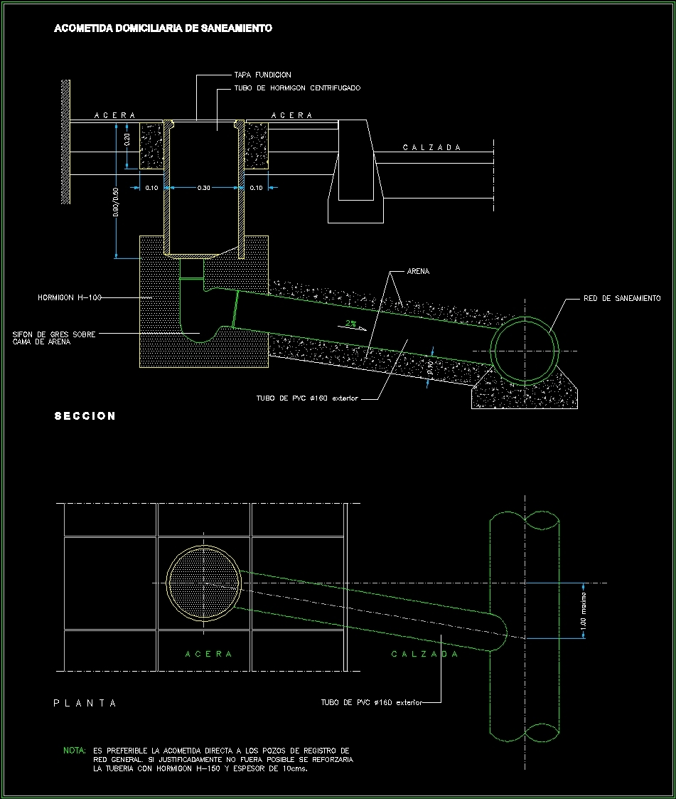 Connection Sewerage DWG Block for AutoCAD • Designs CAD