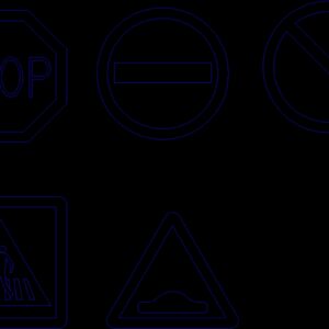 Construction Site - Signs DWG Block for AutoCAD | Designs CAD