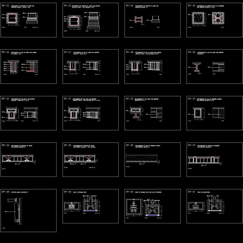Constructive Details Against Fire Include Ipf DWG Detail for AutoCAD ...