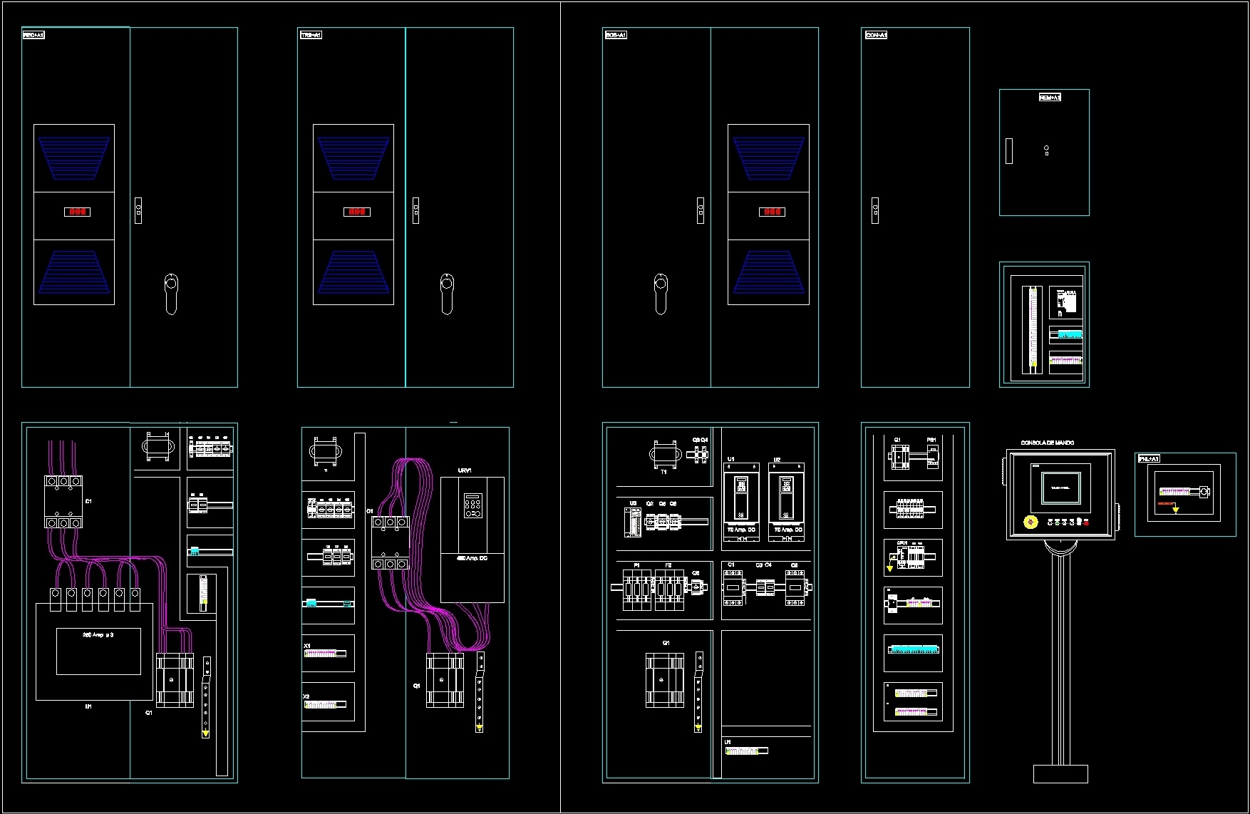 mcc electrical panel cad dwg