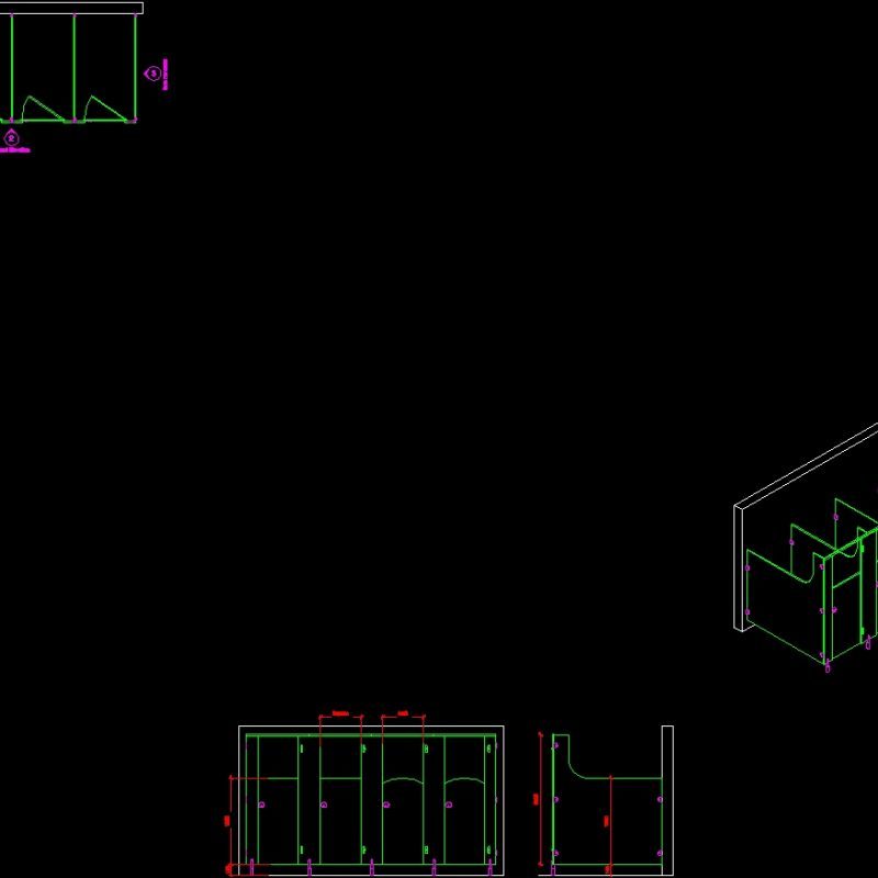 Cubicles Toilet DWG Block for AutoCAD • Designs CAD