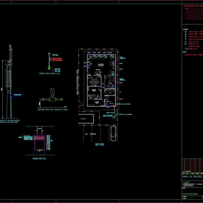 Data Network Construction DWG Block for AutoCAD • Designs CAD