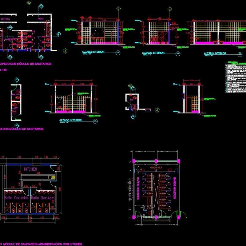 Detail Armed Bathrooms DWG Detail for AutoCAD • Designs CAD